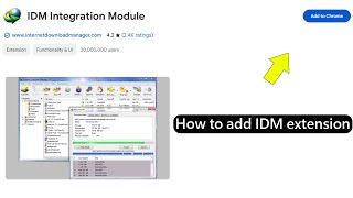 How to add idm extension to chrome 2024 [upl. by Elazaro]