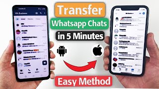 How to Transfer WhatsApp Chats from One Phone to Another 2024 iPhone amp Android  iOS 18 Supported [upl. by Maillij541]