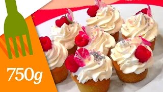 Cupcakes litchis framboises  750g [upl. by Aihsein]