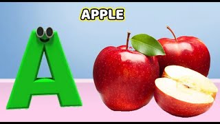 Phonics for kids Fruits ABC song Learn ABC alphabet letters Nursery rhymes [upl. by Ru]