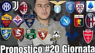 PRONOSTICI DELLA 20 GIORNATA DI SERIE A 20232024 😱😨🔥🔝⚽ [upl. by Acysej]