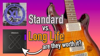 Long Lasting or Standard Electric Strings  DAddario XT vs XL [upl. by Owens]