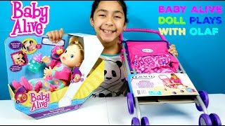 Baby Alive Tickles and Cuddles Plays With Doc McStuffins N OlafB2cutecupcakes [upl. by Ecille107]