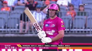 Moises Henriques 58 runs vs Perth Scorchers Qualifier  Perth Scorchers vs Sydney Sixers [upl. by Allene]