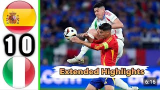 🔴Spain vs Italy 10 GOALS amp Extended HIGHLIGHTS  UEFA EURO 2024 [upl. by Ellezaj735]