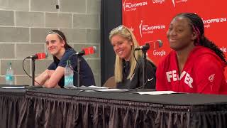 Caitlin Clark Aliyah Boston Christie Sides postgame after Fever seasonending loss to Sun  R1G2 [upl. by Nillok]