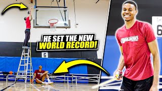 WORLD RECORD He Touched TOP of the Backboard 13ft [upl. by Trellas883]