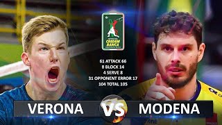 Verona vs Modena  Italian Volleyball SuperLega 20232024 [upl. by Annawad]