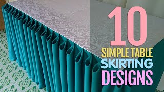 10 Simple Table Skirting Styles for Beginners  Basic Table Skirting [upl. by Kelsy]