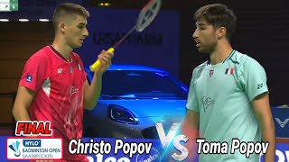 Toma Junior Popov vs Christo Popov  Final Hylo Open 2024 [upl. by Kamilah341]