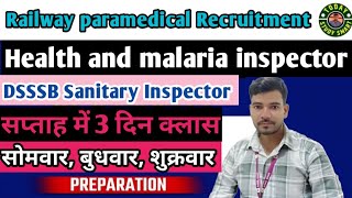 rrb health and malaria inspector 2024 classes Railway paramedical vacancy 2024 [upl. by Cacilia]