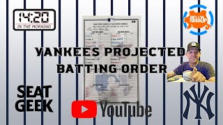 New York Yankees Projected Opening Day Lineup [upl. by Peonir]