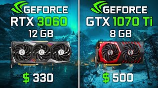 NVIDIA RTX 3060 vs GTX 1070 Ti  Test in 6 Games [upl. by Aniled237]