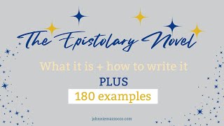 The Epistolary Novel What It Is  How To Write It — PLUS 180 Examples novels fictionwriting [upl. by Ransome191]