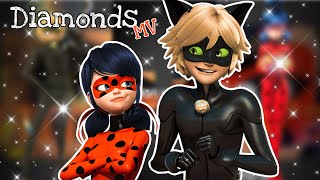 Ladybug and Cat Noir MV  Diamonds  Miraculous Ladybug Music Video [upl. by Yrojram]