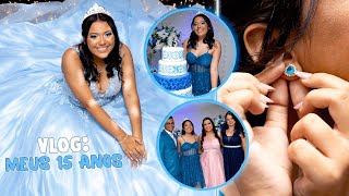 VLOG MINHA FESTA DE 15 ANOS 💙🌟 [upl. by Anilek]