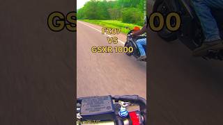 FZ07 VS GSXR1000 yamaha suzuki mt07 [upl. by Clementine]