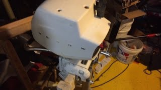 1968 Sears Clinton 35hp vintage outboard rebuild Part 1 with carb cleaning [upl. by Evyn]