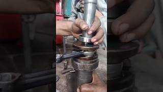 How to crankshaft bearing fitting hammer fitting subscribe mechancial shortsfeed machine fypppp [upl. by Eddi]