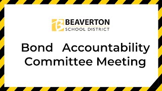 May 28 2025 Bond Accountability Committee Meeting [upl. by Ayital]