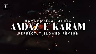 ANDAZ E KARAM  HAVI FARASAT ANEES  PERFECTLY SLOWED REVERB [upl. by Robenia]