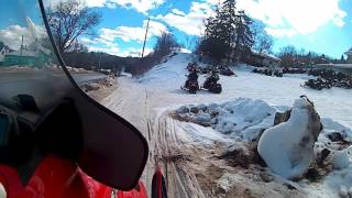 Snowmobiling Bancroft Ontario OFSC [upl. by Ardnovahs]