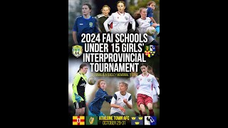 Under 15 Girls’ Interprovincial Tournament Thursday October 31st 1230pm Connacht vs Leinster [upl. by Nerat]