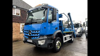 2015 Mercedes Arocs 1832 Skip Loader [upl. by Odnarb]