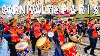 Paris France  Carnaval de Paris Parade  4K Paris France [upl. by Suki]