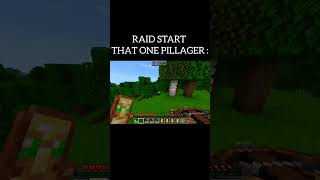 Every raid starts that one pillager be like shorts minecraft memes trending viralvideo [upl. by Neneek881]