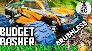 Best Cheap RC Truck HBX 16889A Pro Budget Basher RC Review Episode 1 WE SEND IT [upl. by Trebuh]