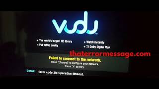 Error code 28 Operation timeout Vudu [upl. by Mohamed]