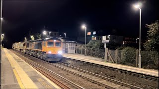 GBRF 66 heads to Cornwall with a small Auto ballast train  Dockyard Station  111124 [upl. by Knutson]