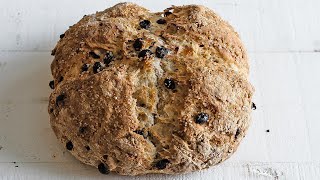 Homemade Irish Soda Bread with Raisins Brown Bread [upl. by Ayar760]