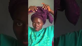 Easy and simple gele tutorial [upl. by Eidna]