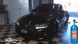 DYNO DAY Lexus ISF on 100 Shot Nitrous NOS [upl. by Howland589]