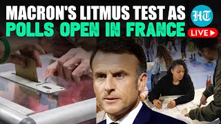 France Elections Live French Cast Votes In Snap Legislative Polls  Macron Vs Marine Le Pen [upl. by Dnar]