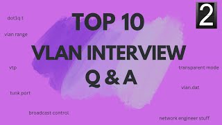 TOP 10 VLAN INTERVIEW QUESTIONS AND ANSWERS PART 2 [upl. by Skell]