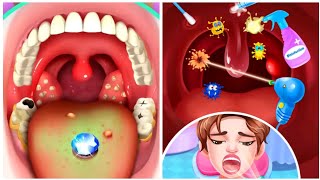 ASMR Mouth Infection Treatment Game [upl. by Oironoh]