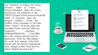 Use Windows to rename the Colors Solution folder to Colors Solution Modified Open the Colors Solu [upl. by Releyks335]