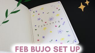 February Bullet Journal Set Up 🌸🌼 [upl. by Fenner]