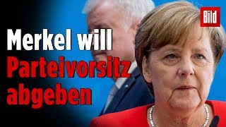 „Ich sage ausdrücklich Es ist schade“  Seehofer zur MerkelEntscheidung [upl. by Trahern]