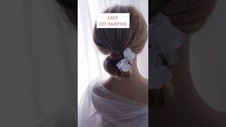 DIY Flower Hairpins making how to make hair accessories at home tutorial Easy Handmade Craft Idea [upl. by Eniowtna]