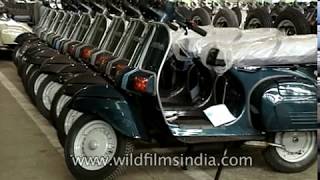 Bajaj Chetak scooter factory in India  two wheelers for the masses archival [upl. by Yelkcub332]