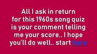 1960s songs A quiz for the generation of the best decade ever [upl. by Zsazsa]