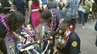 2 Honolulu firefighters honored for saving young girls life [upl. by Nomahs]