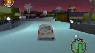 The Simpsons Hit amp Run  Snowy Night [upl. by Leimaj319]