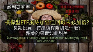 S20EP10 槓桿型ETF風險加倍但回報未必加倍，長期投資，持續槓桿陷阱是什麼甜美的果實如此甜美 [upl. by Ttezzil929]