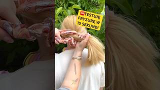 🆘TESTUJĘ fryzurę w 15 SEKUNDZROBISZ PRÓBĘ🙏🏼ivoadventures hairtutorial hair testujemy diy [upl. by Vowel]