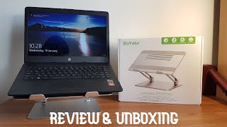 Boyata Aluminum Laptop Stand  Review amp Unboxing [upl. by Leacock]